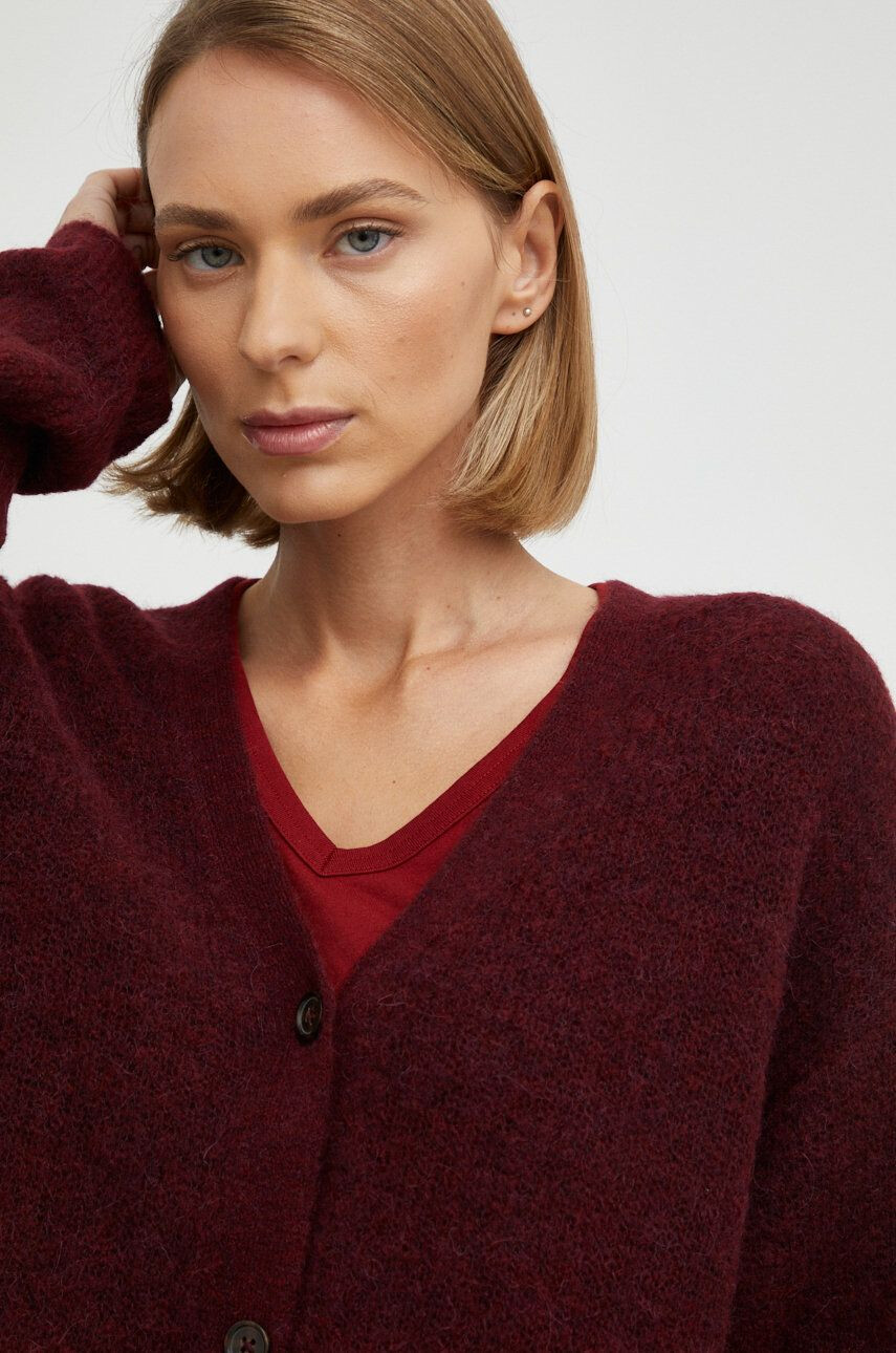 Marc O'Polo cardigan din lana femei culoarea bordo light - Pled.ro