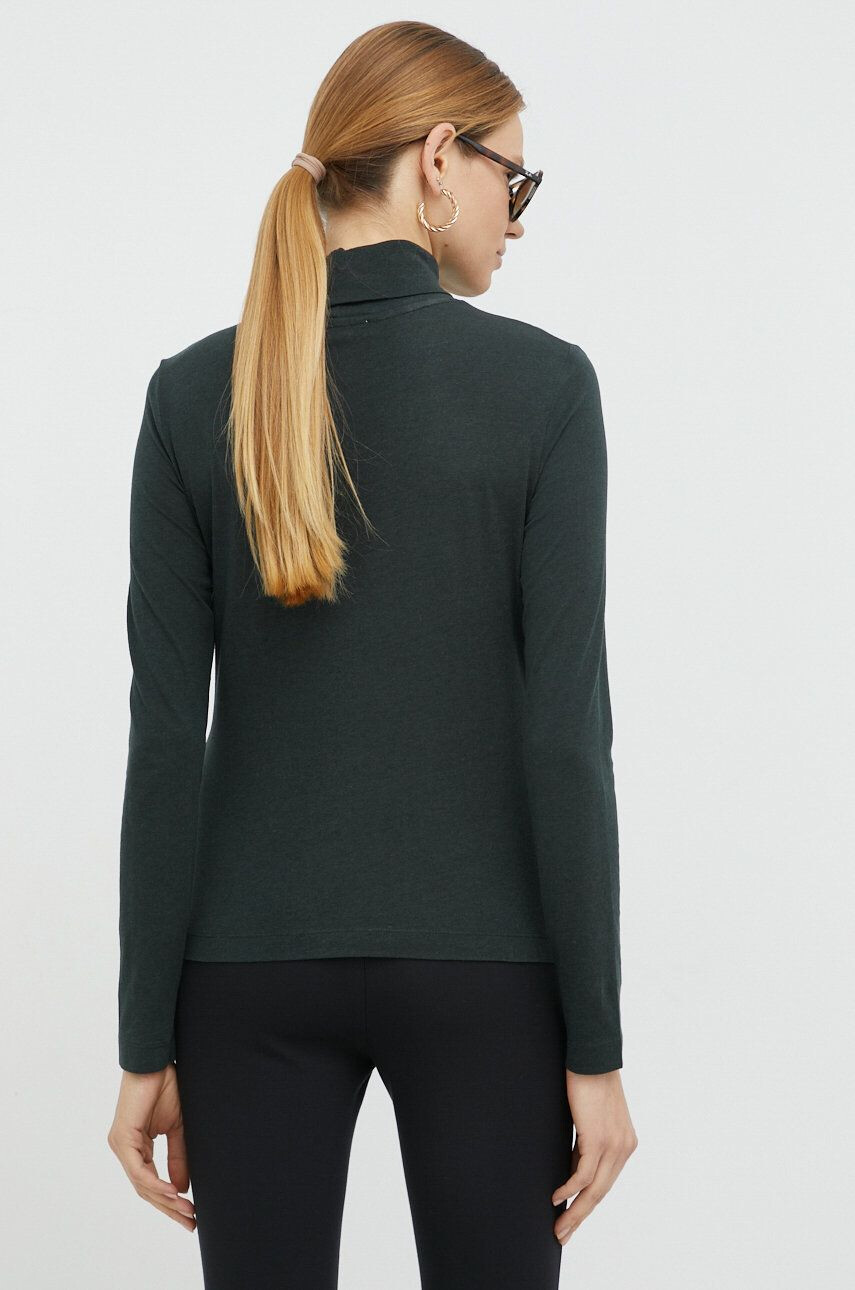 Marc O'Polo longsleeve femei culoarea gri cu guler - Pled.ro