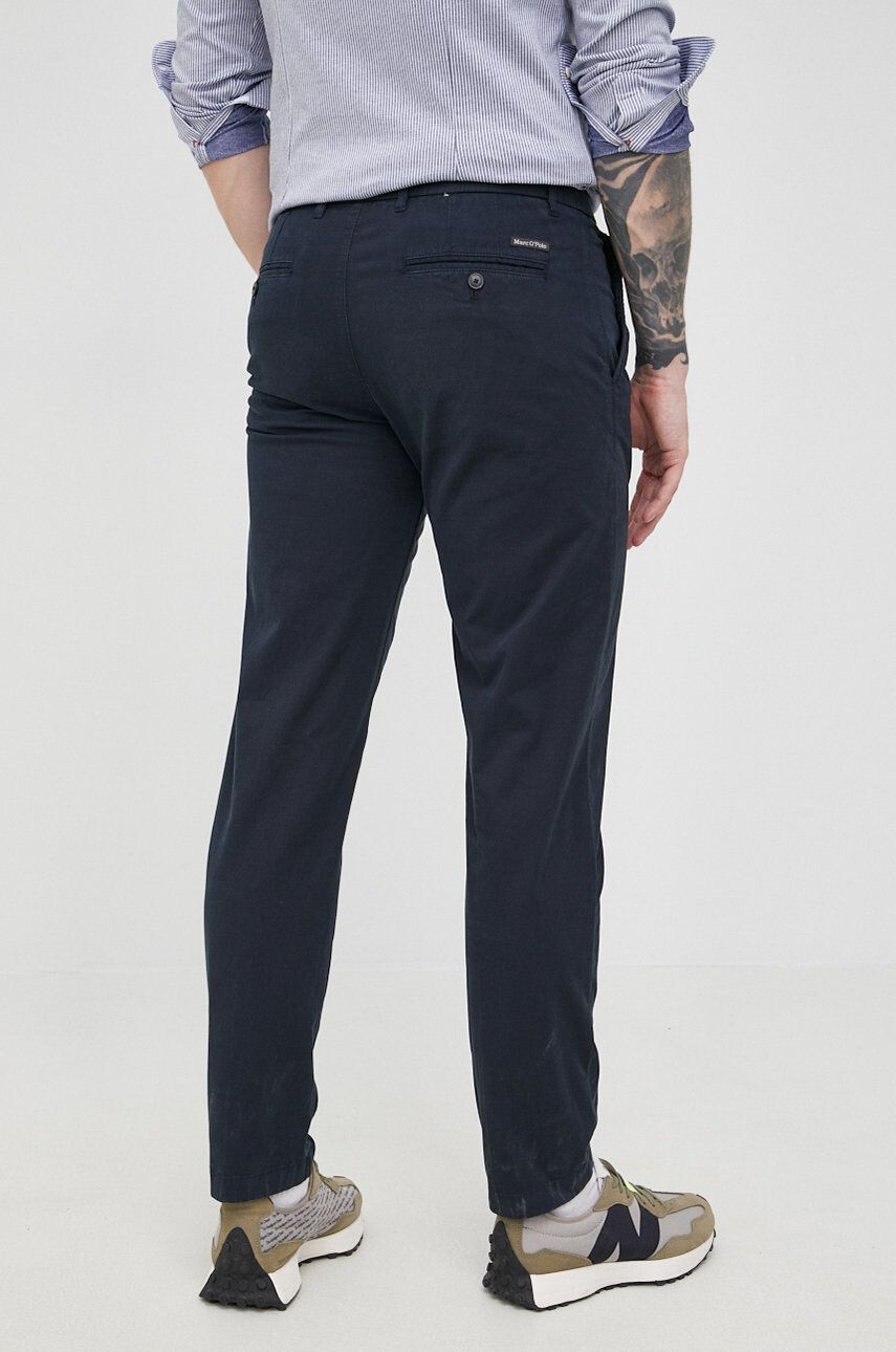 Marc O'Polo pantaloni barbati culoarea albastru marin cu fason chinos - Pled.ro