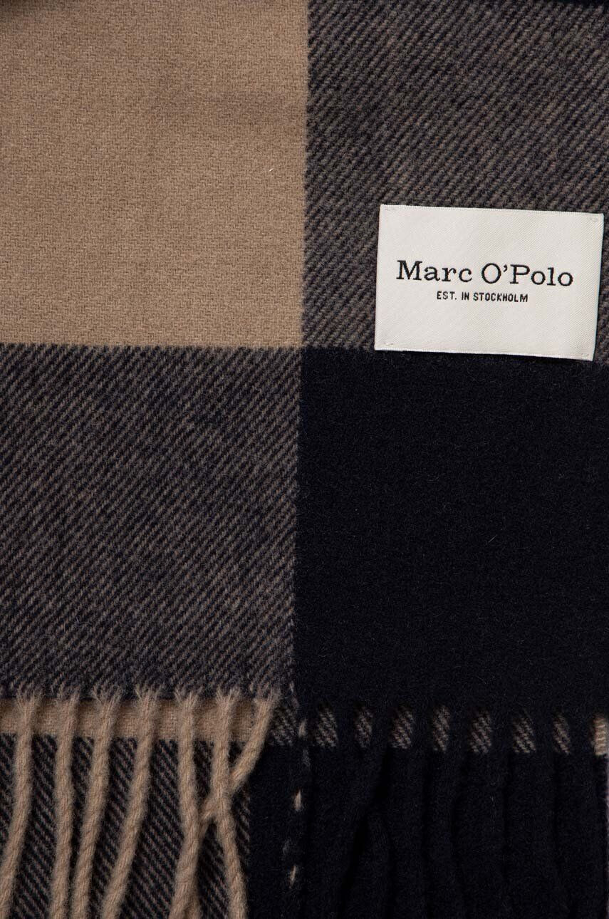 Marc O'Polo esarfa de lana culoarea albastru marin modelator - Pled.ro