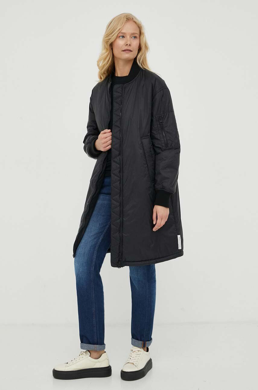 Marc O'Polo geaca femei culoarea negru de tranzitie oversize - Pled.ro