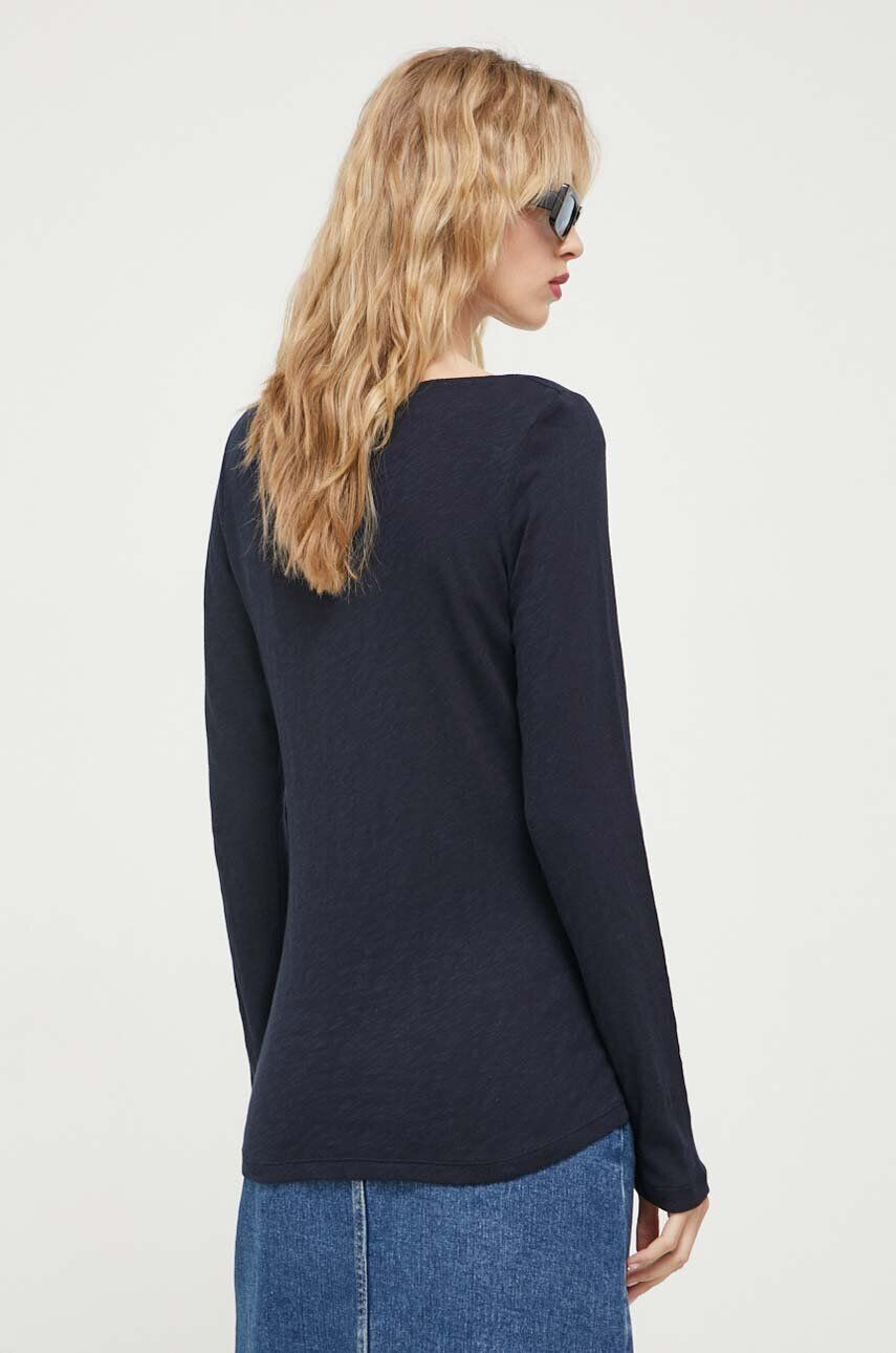 Marc O'Polo longsleeve din bumbac culoarea bej - Pled.ro