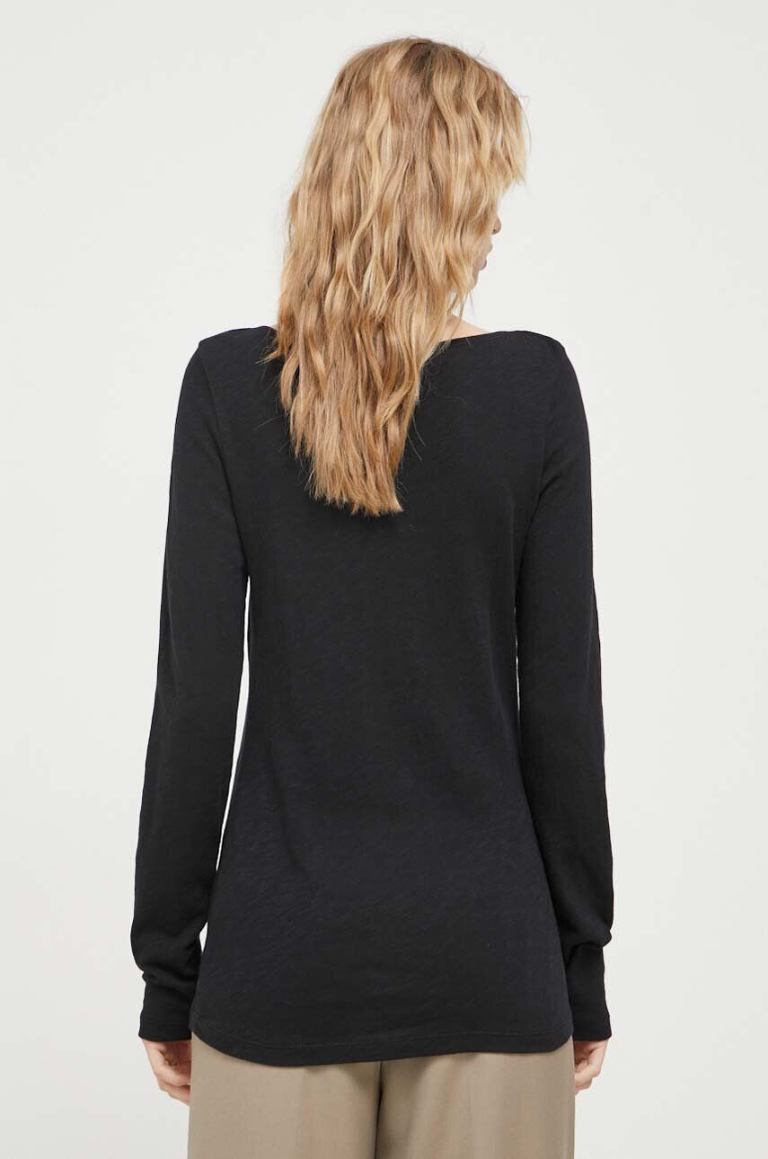 Marc O'Polo longsleeve din bumbac culoarea negru - Pled.ro