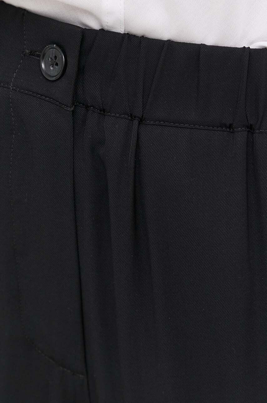 Marc O'Polo pantaloni femei culoarea negru lat high waist - Pled.ro