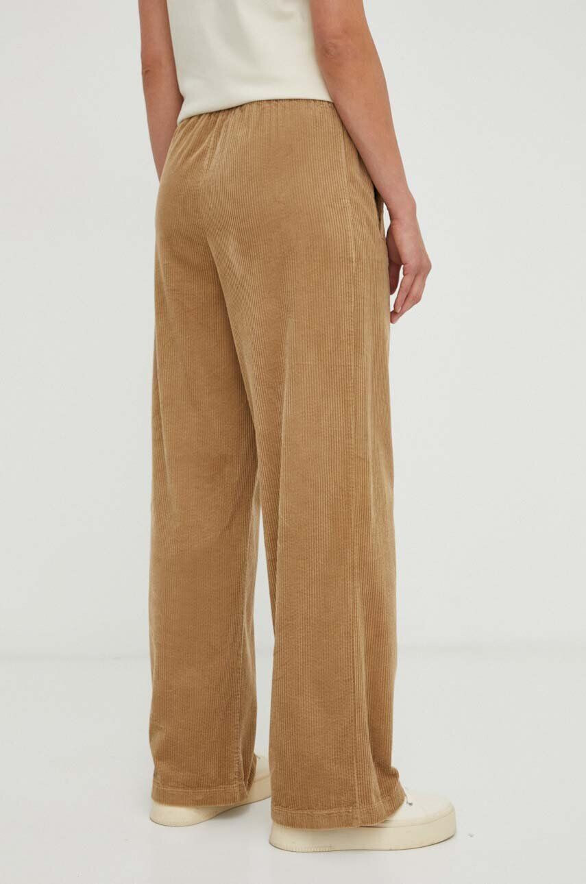 Marc O'Polo pantaloni de catifea cord culoarea bej drept high waist - Pled.ro