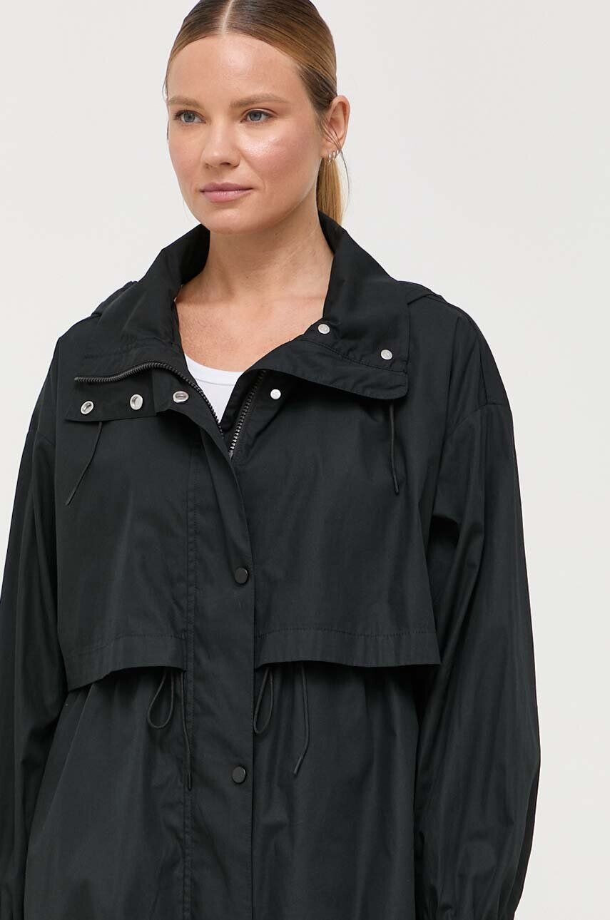 Marc O'Polo parka din bumbac culoarea negru de tranzitie oversize - Pled.ro