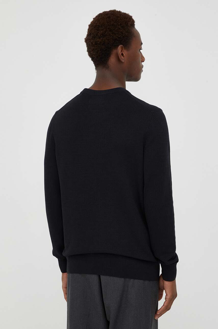 Marc O'Polo pulover de bumbac culoarea bej cu turtleneck - Pled.ro