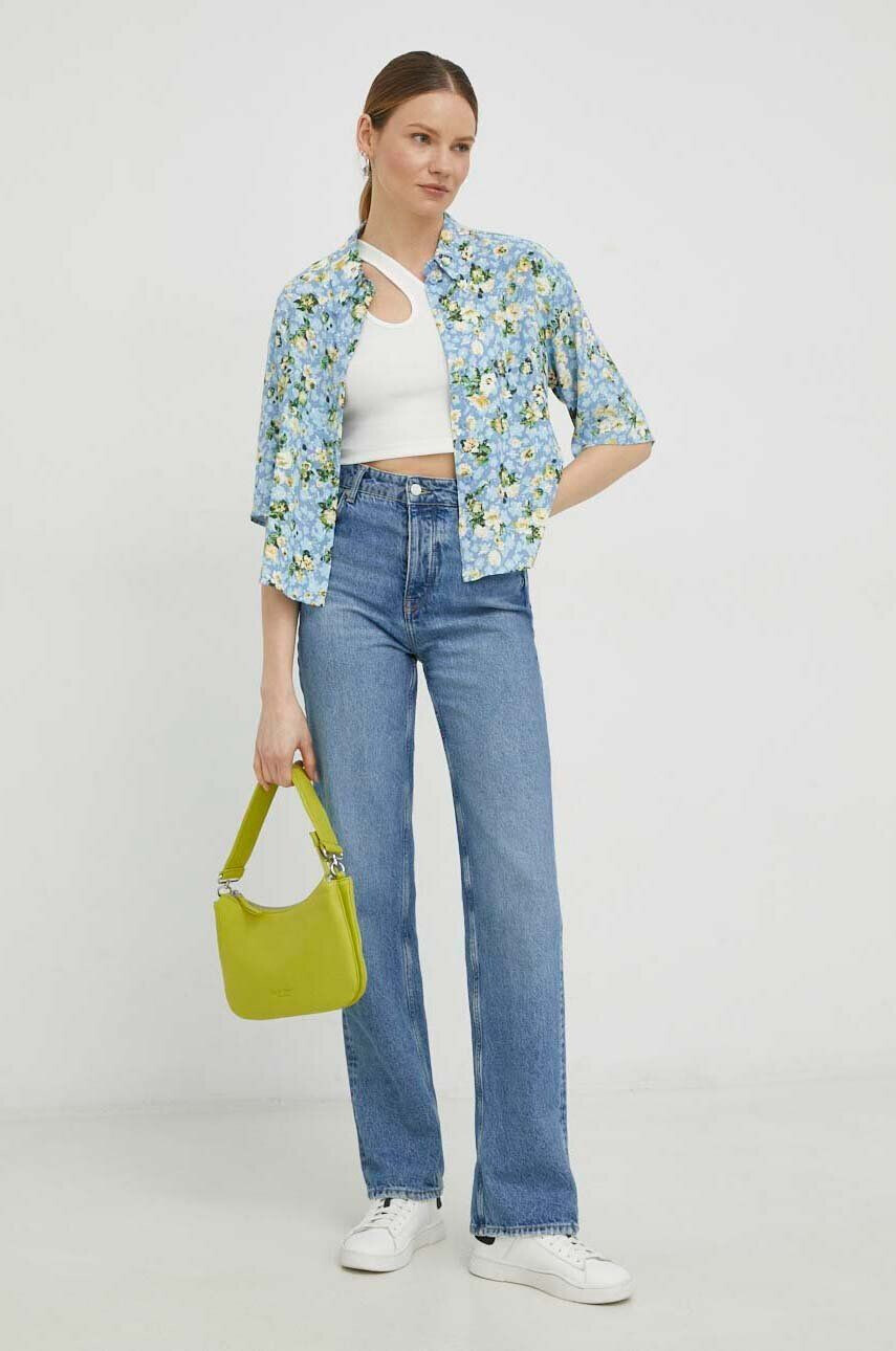 Marc O'Polo top DENIM femei culoarea bej - Pled.ro