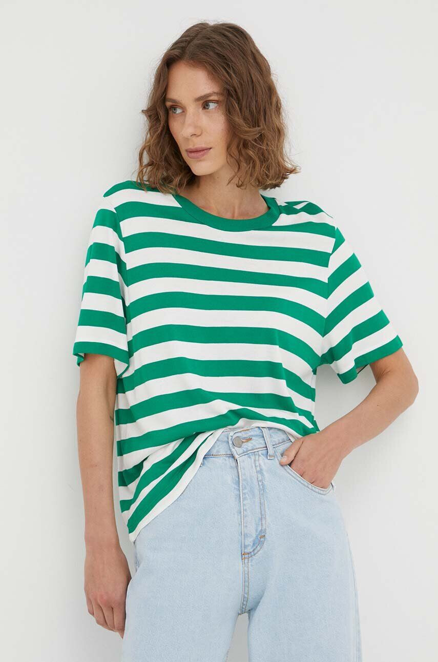 Marc O'Polo tricou DENIM femei culoarea verde - Pled.ro