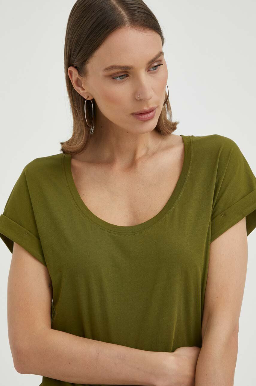 Marc O'Polo tricou din bumbac culoarea verde - Pled.ro