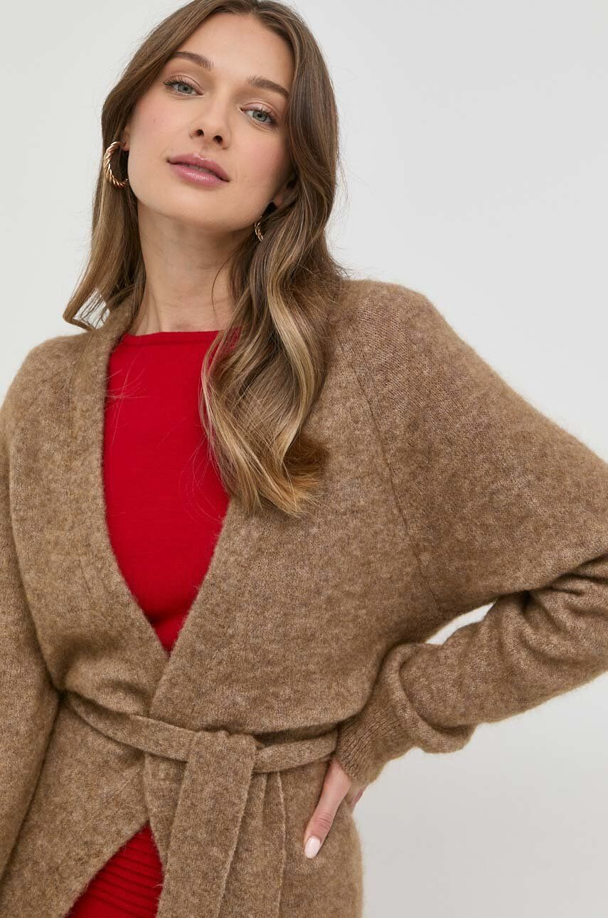 Marella cardigan din lana femei culoarea bej light - Pled.ro