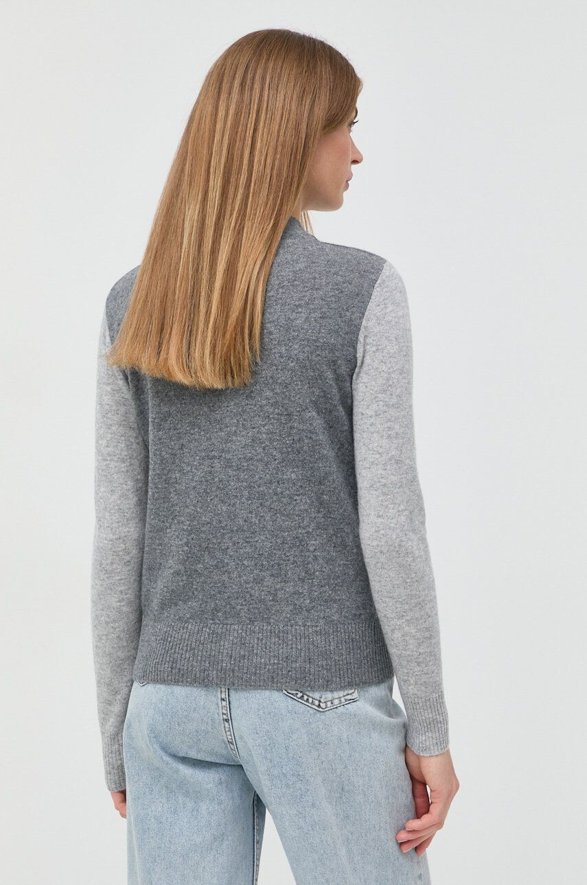 Marella pulover de lana femei culoarea gri light cu turtleneck - Pled.ro