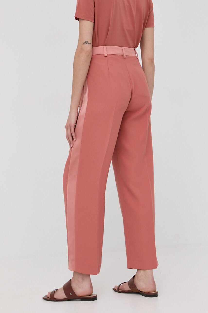 Max&Co. pantaloni femei culoarea portocaliu drept high waist - Pled.ro