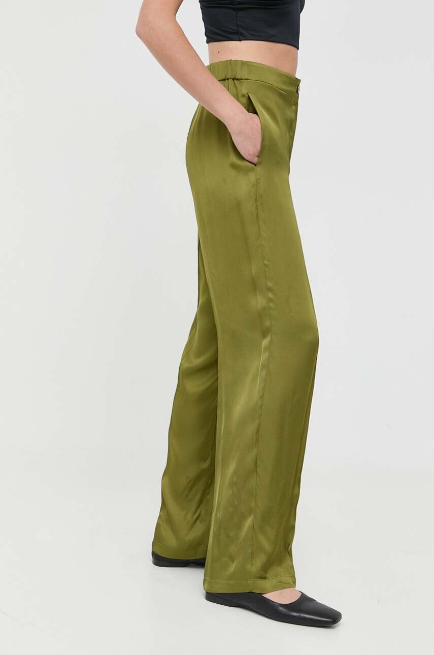 Max&Co. pantaloni femei culoarea verde lat high waist - Pled.ro