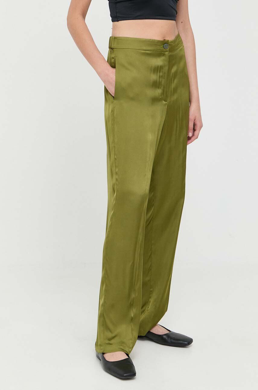 Max&Co. pantaloni femei culoarea verde lat high waist - Pled.ro