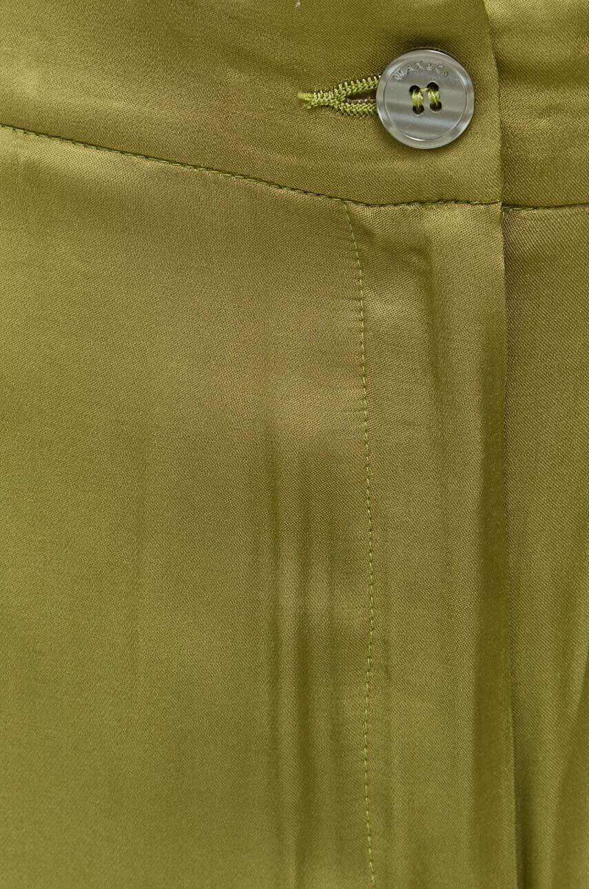 Max&Co. pantaloni femei culoarea verde lat high waist - Pled.ro