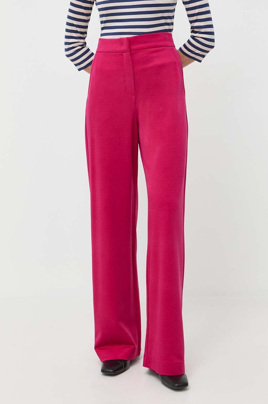 Max&Co. pantaloni femei culoarea roz drept high waist - Pled.ro