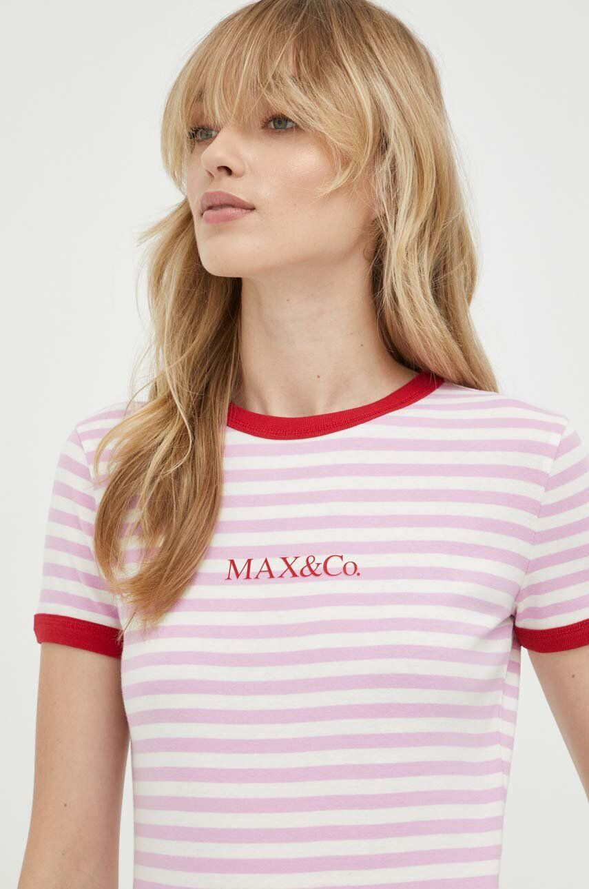 Max&Co. tricou din bumbac culoarea roz - Pled.ro