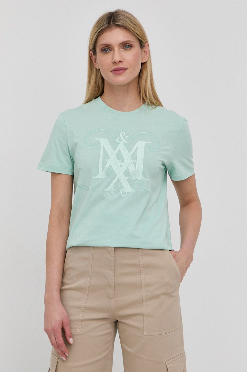 Max&Co. tricou din bumbac culoarea verde - Pled.ro