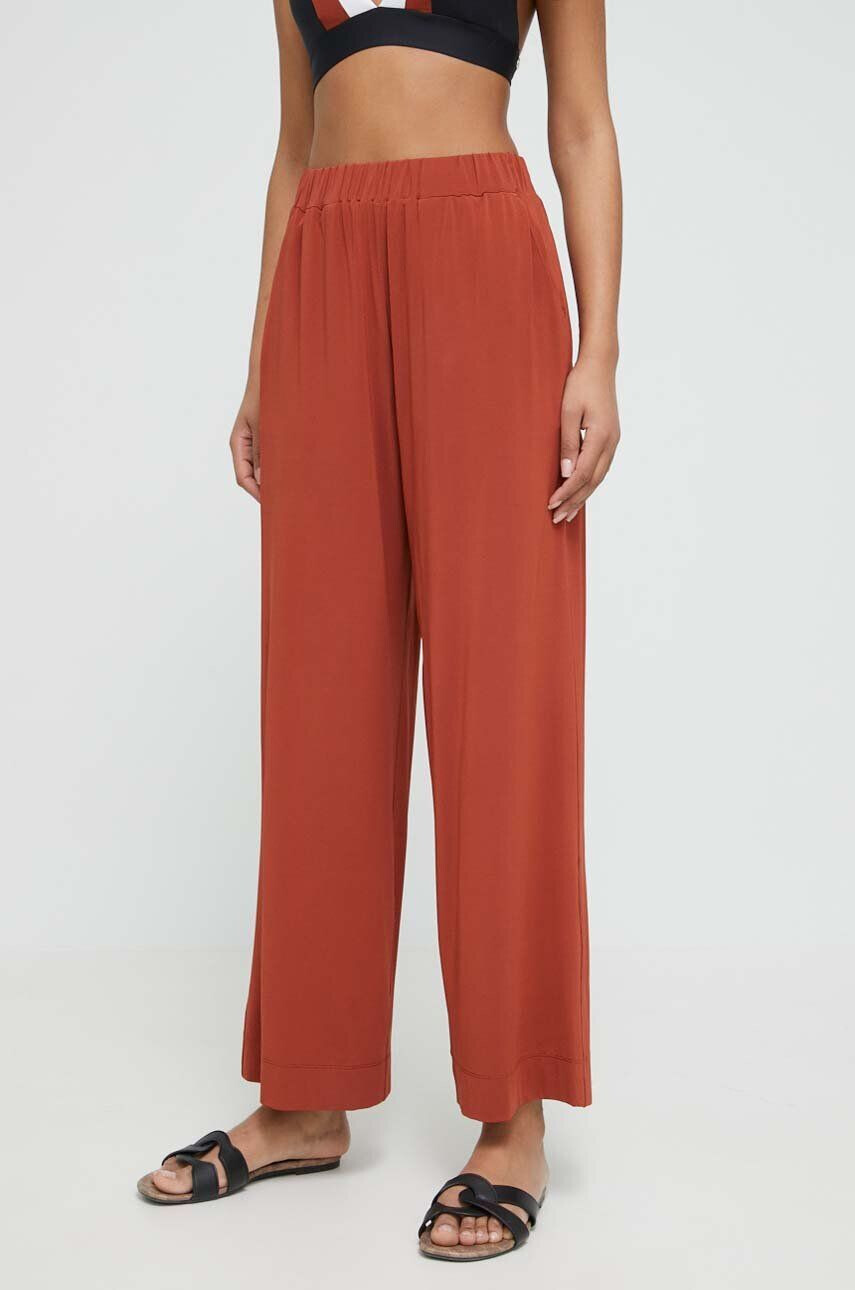 Max Mara Beachwear pantaloni de plaja femei culoarea rosu - Pled.ro