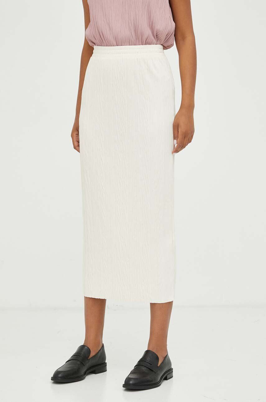 Max Mara Leisure fusta culoarea bej midi drept - Pled.ro