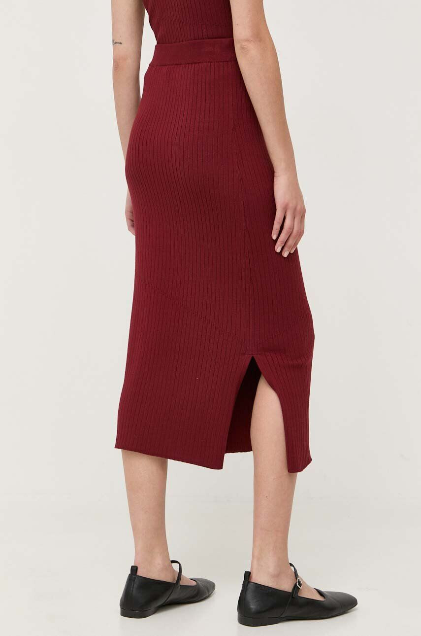 Max Mara Leisure fusta culoarea bordo midi drept - Pled.ro