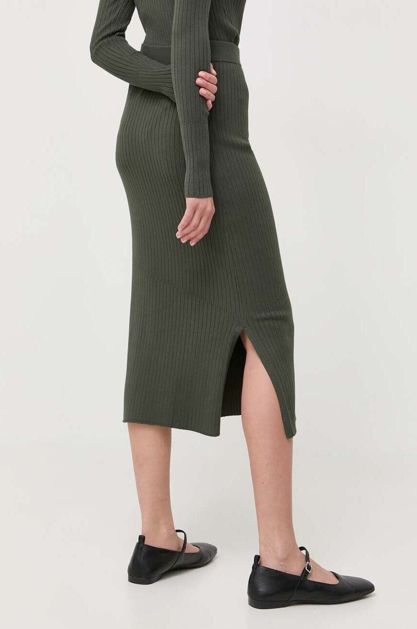 Max Mara Leisure fusta culoarea verde midi drept - Pled.ro