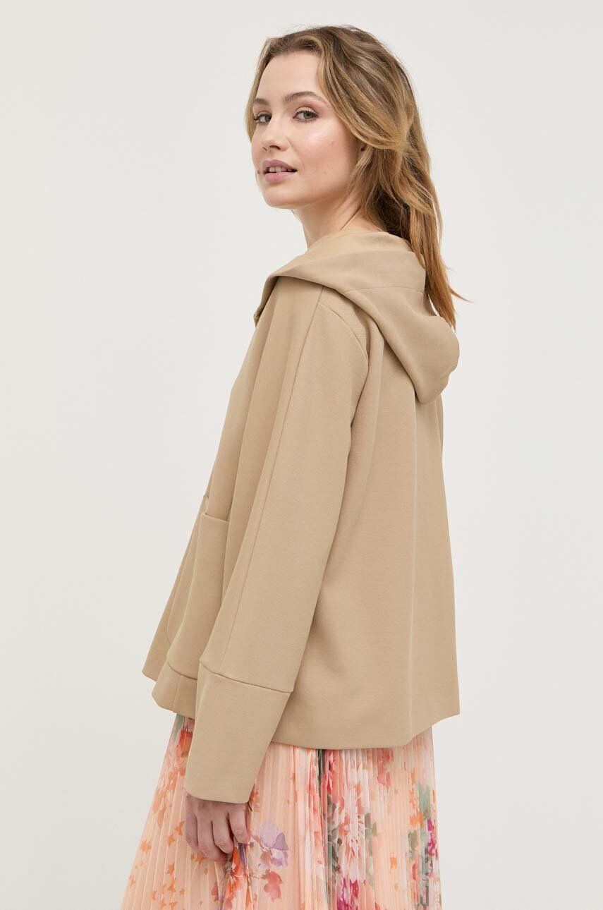 Max Mara Leisure geaca femei culoarea bej de tranzitie oversize - Pled.ro