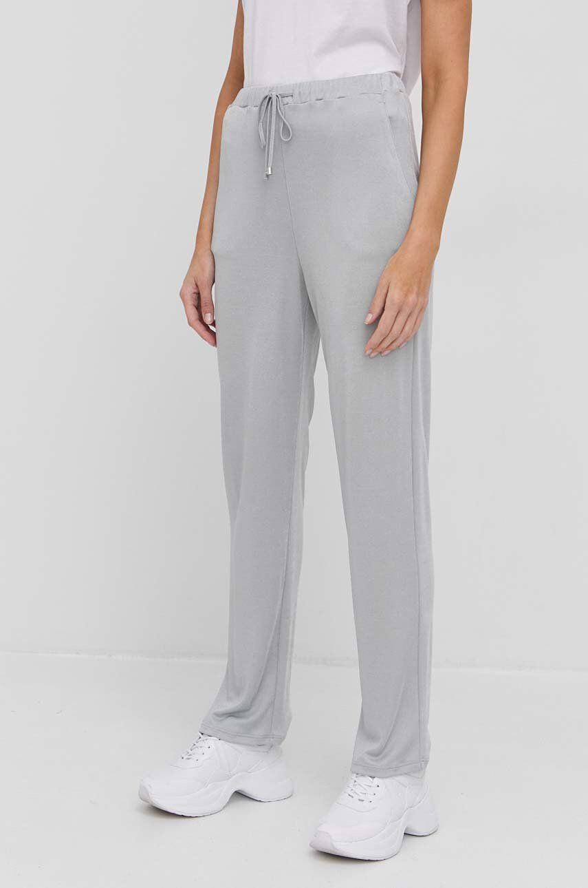 Max Mara Leisure pantaloni femei culoarea roz drept high waist - Pled.ro