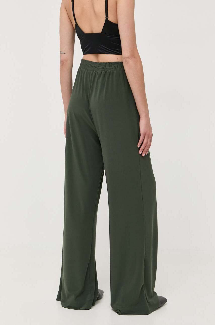 Max Mara Leisure pantaloni femei culoarea verde lat high waist - Pled.ro