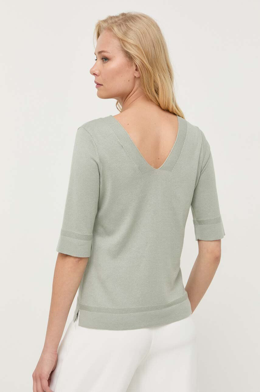 Max Mara Leisure pulover de mătase culoarea verde light - Pled.ro