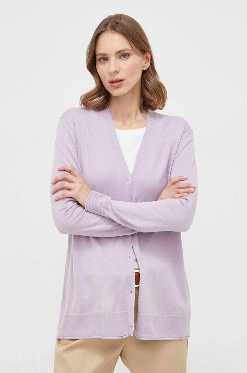 Max Mara Leisure pulover de mătase culoarea violet light - Pled.ro