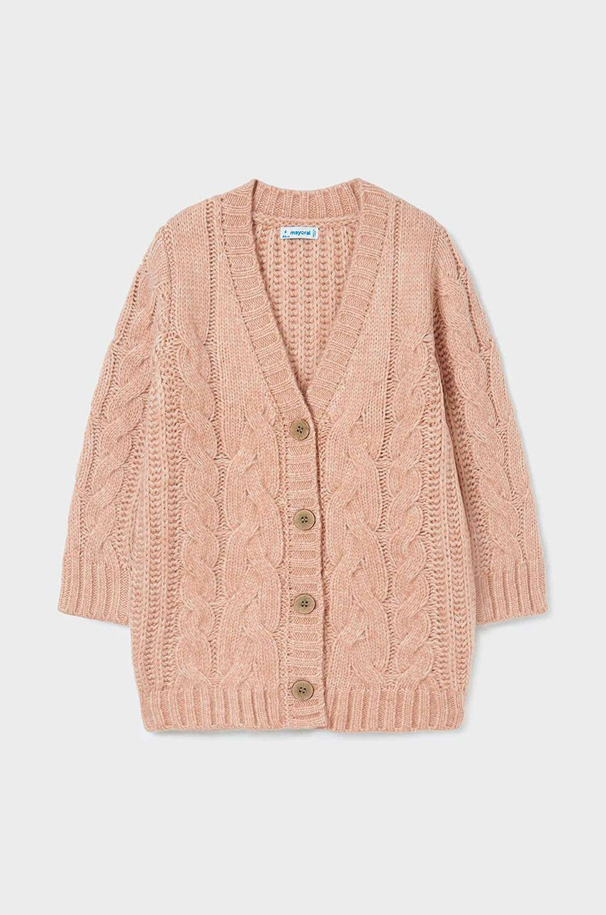 Mayoral cardigan copii culoarea maro light - Pled.ro