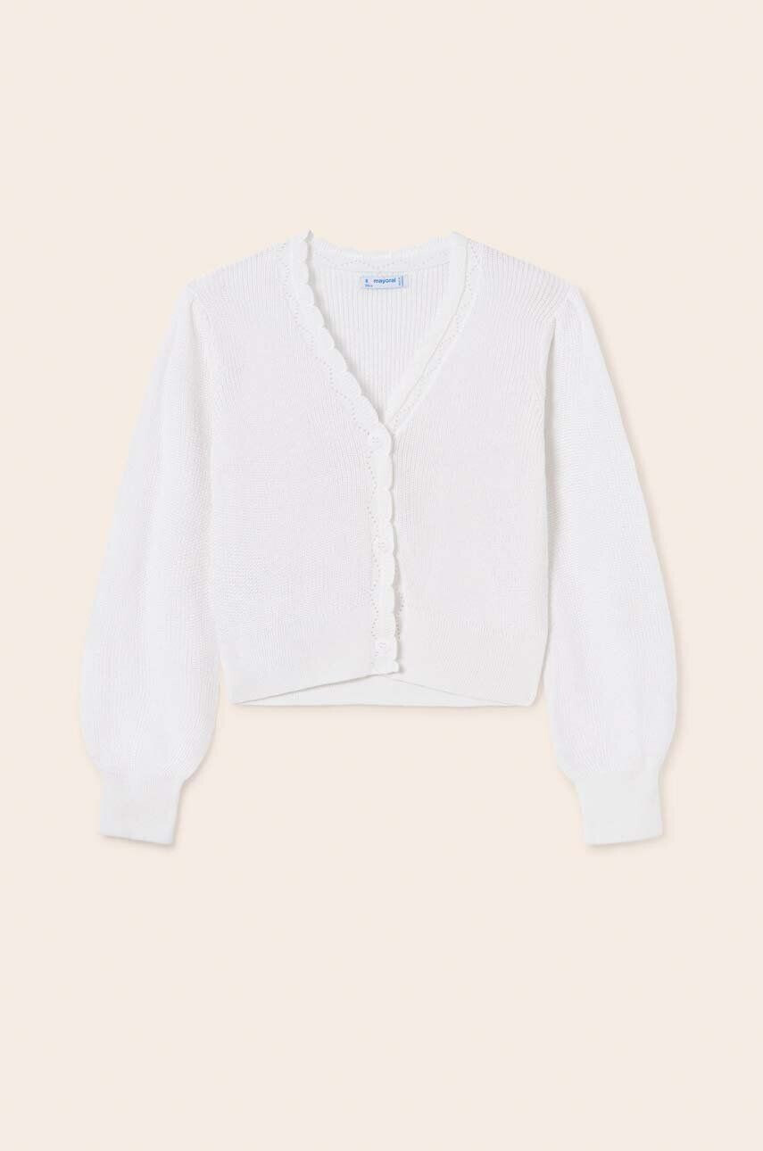 Mayoral cardigan copii culoarea alb light - Pled.ro