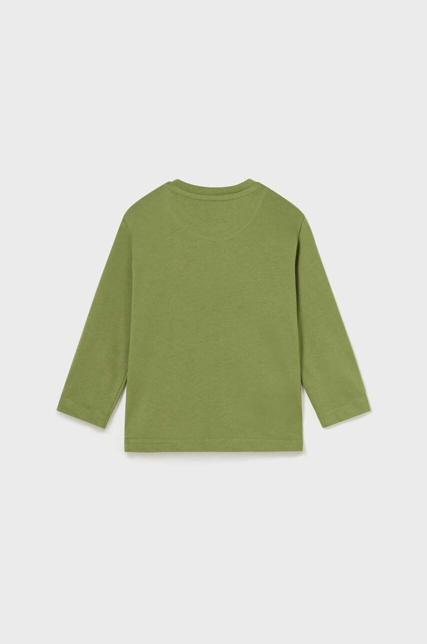 Mayoral longsleeve din bumbac pentru bebeluși culoarea verde cu imprimeu - Pled.ro