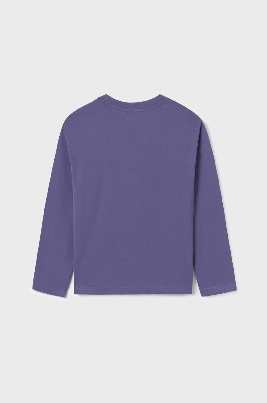 Mayoral longsleeve din bumbac pentru copii culoarea violet cu imprimeu - Pled.ro