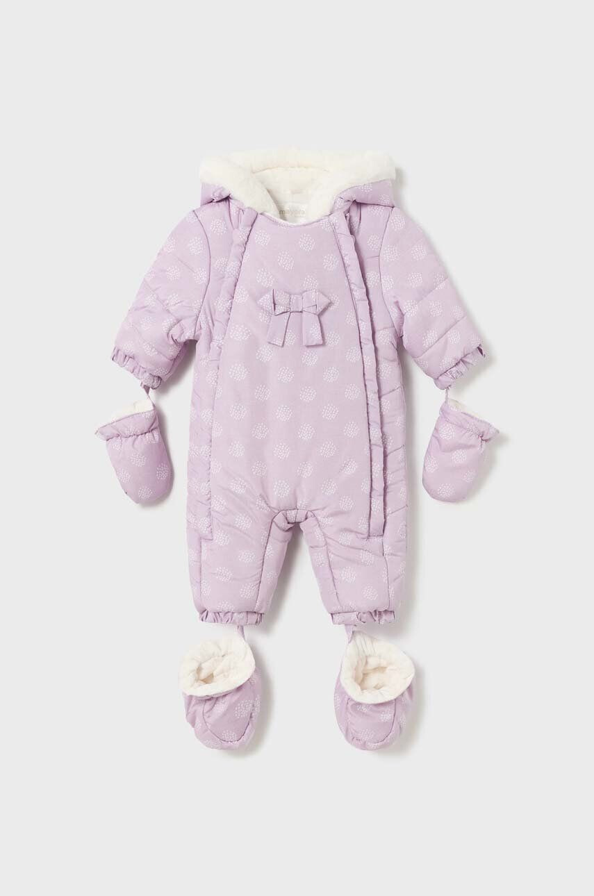 Mayoral Newborn combinezon bebe culoarea violet - Pled.ro