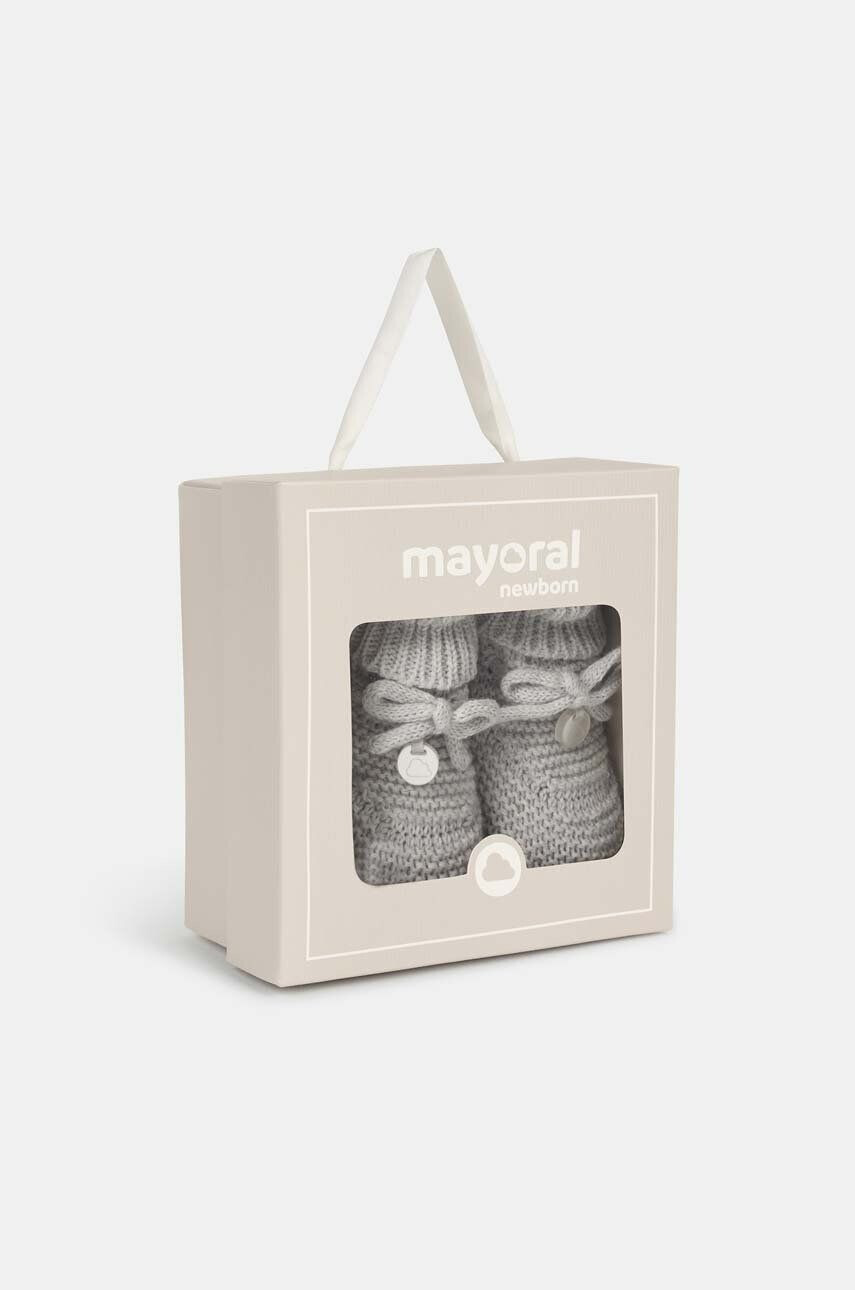 Mayoral Newborn pantofi pentru bebelusi culoarea gri - Pled.ro