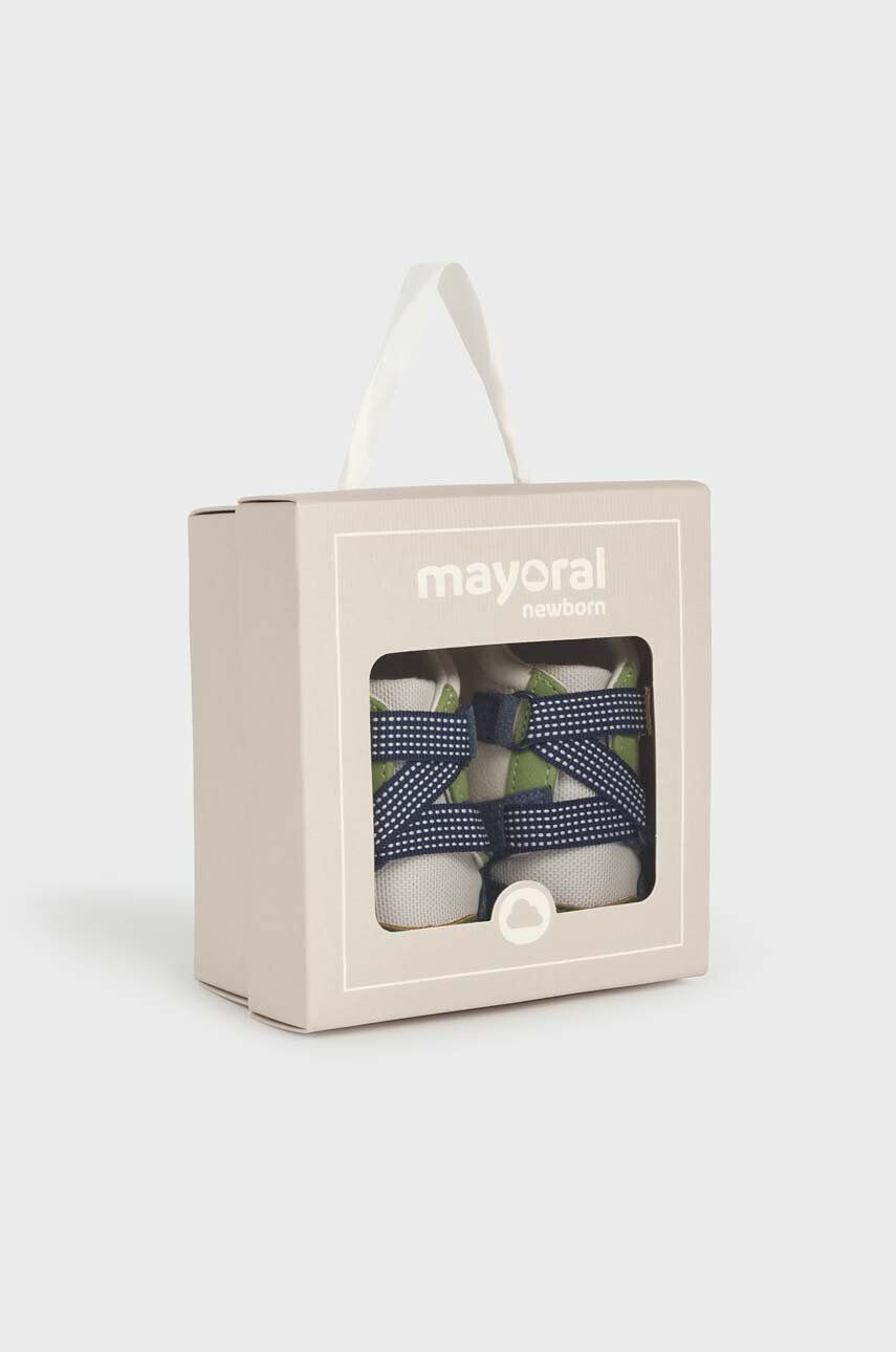 Mayoral Newborn pantofi pentru bebelusi culoarea verde - Pled.ro