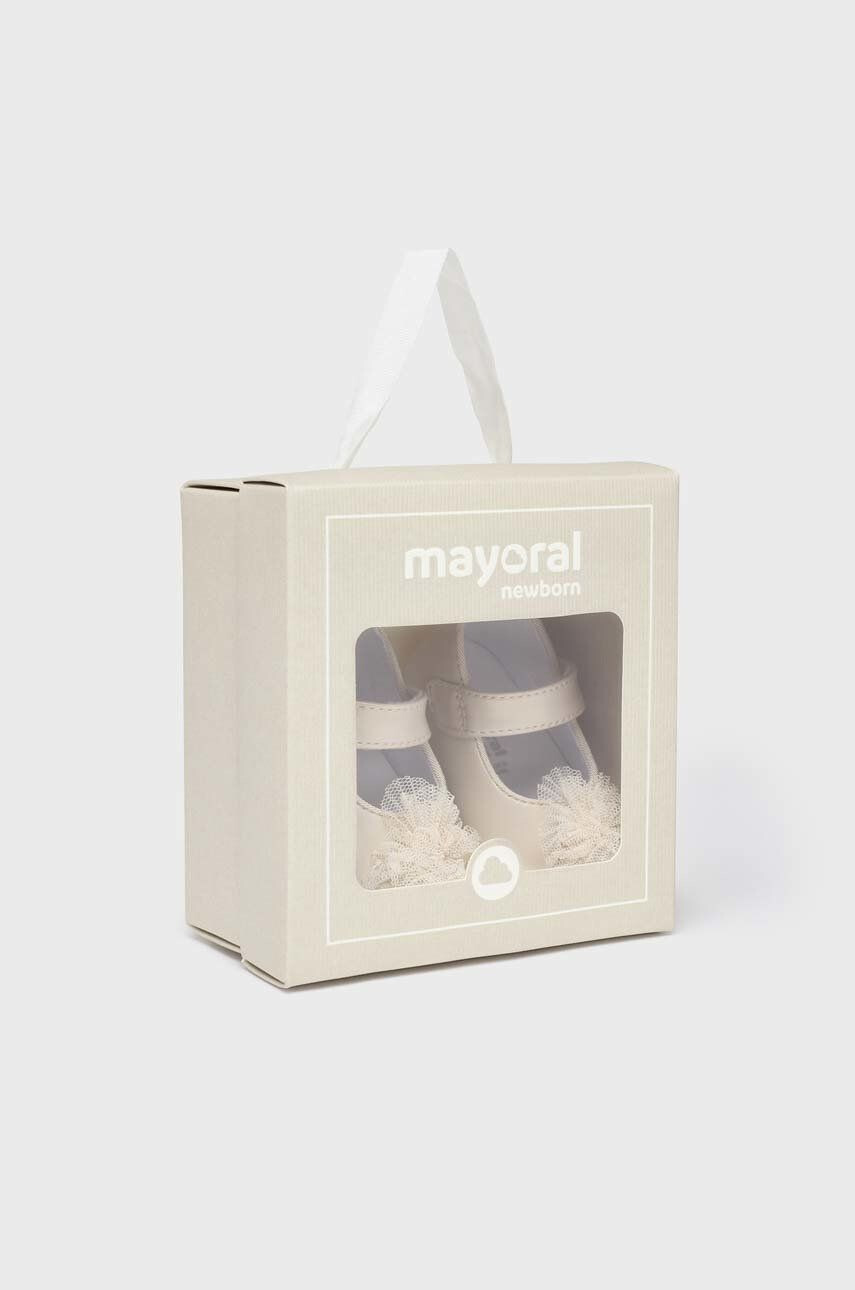 Mayoral Newborn pantofi pentru bebelusi culoarea bej - Pled.ro