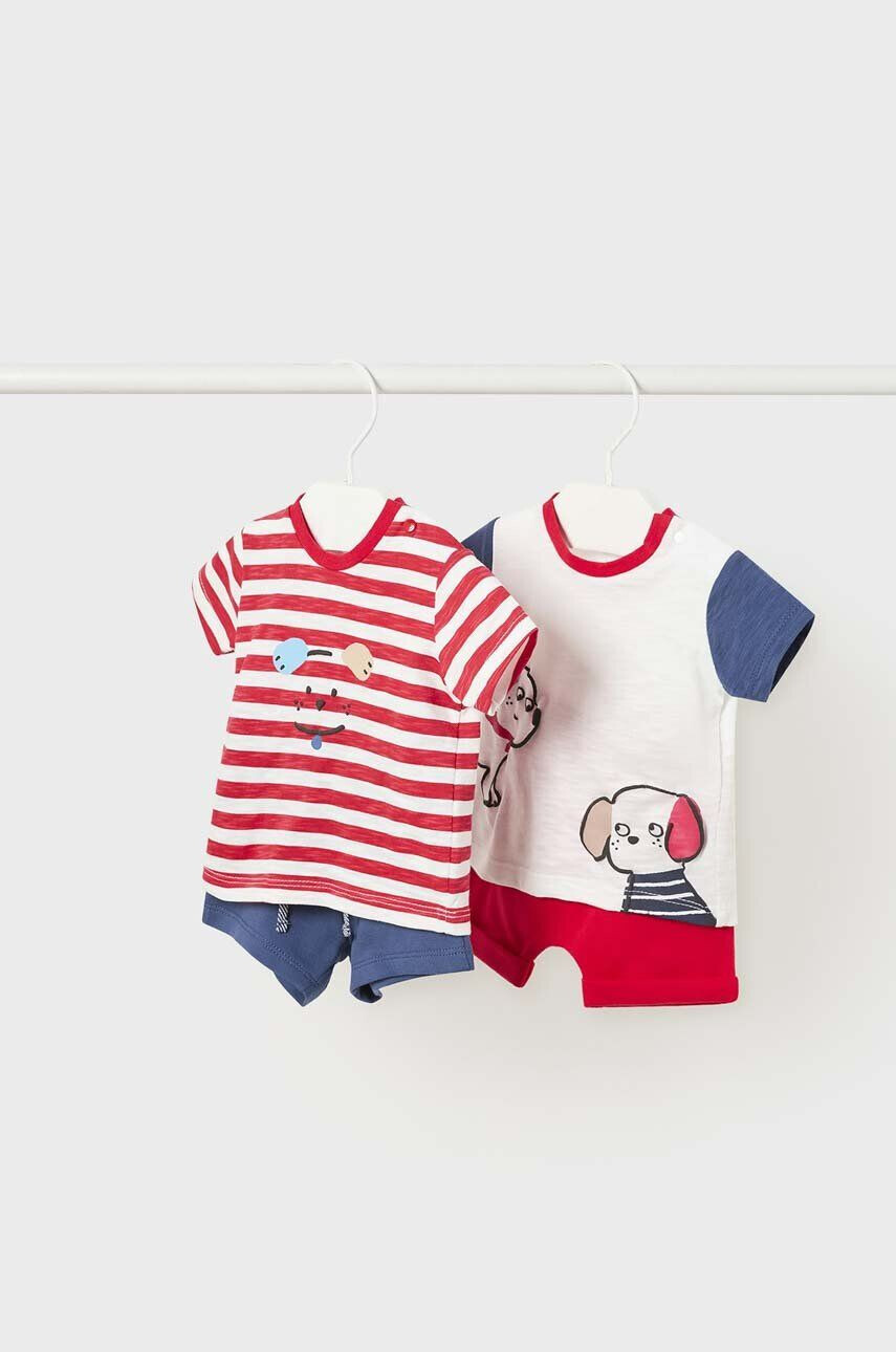 Mayoral Newborn set de bumbac pentru bebelusi culoarea rosu - Pled.ro