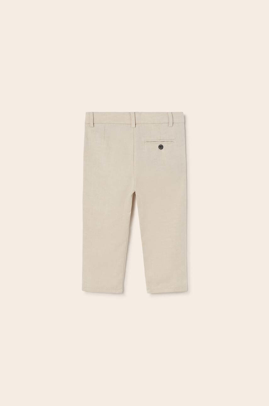 Mayoral pantaloni bebe culoarea bej neted - Pled.ro