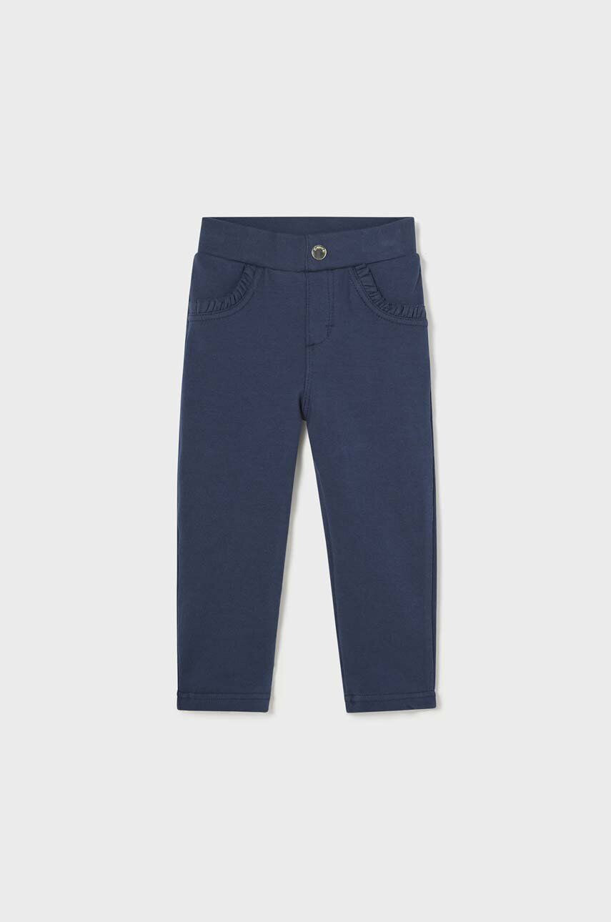 Mayoral pantaloni bebe culoarea albastru marin neted - Pled.ro