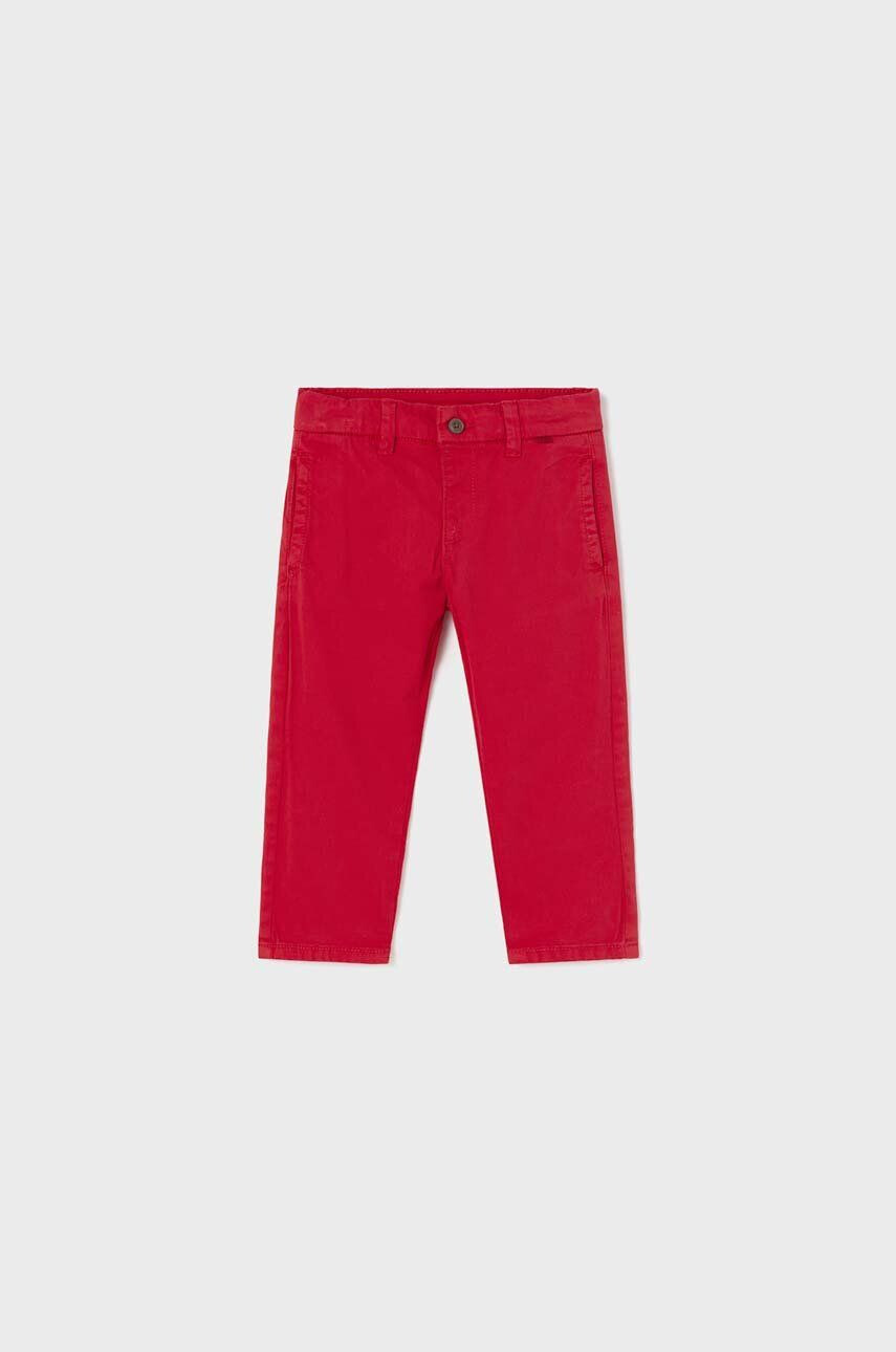 Mayoral pantaloni bebe culoarea rosu neted - Pled.ro