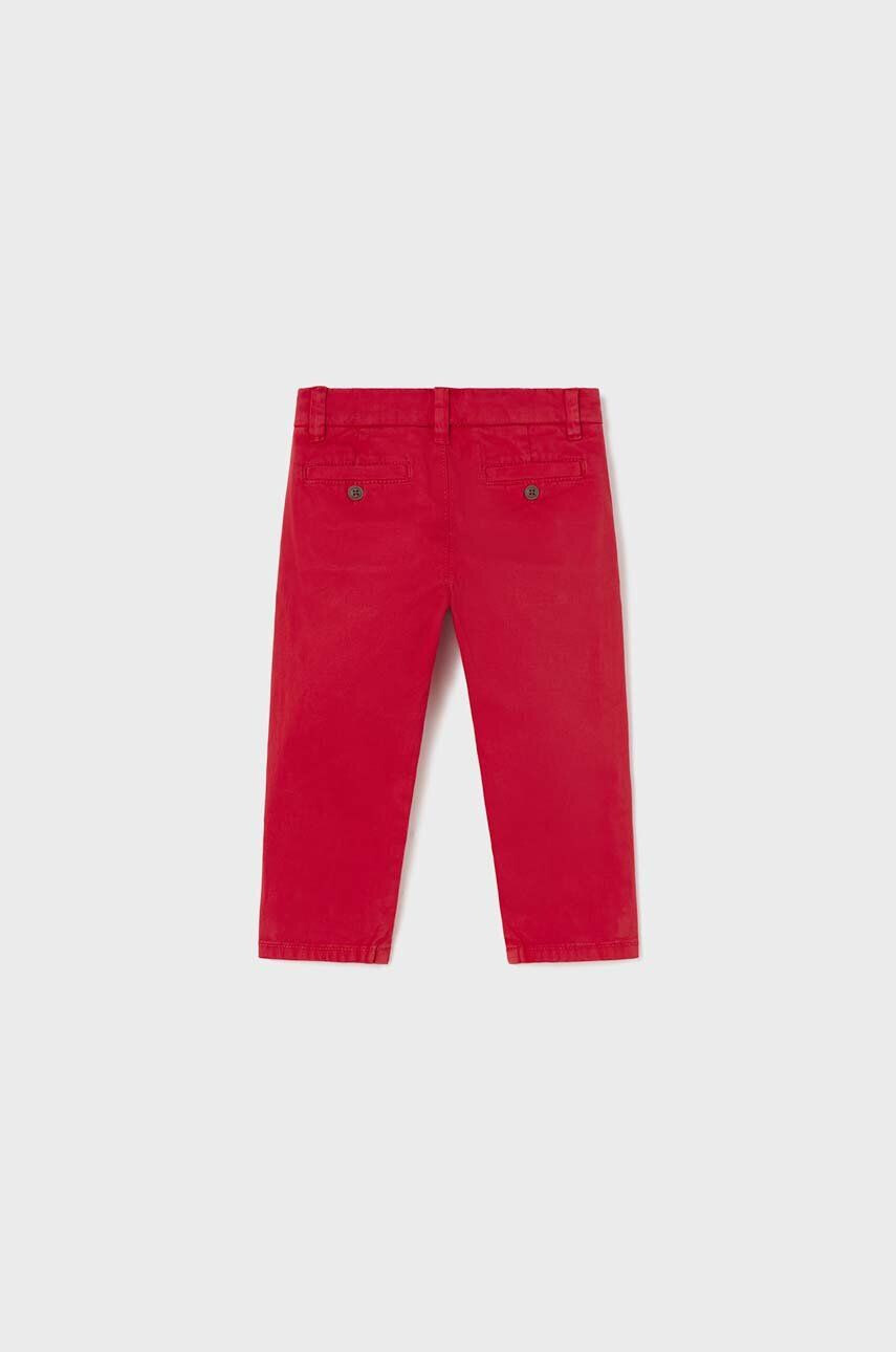 Mayoral pantaloni bebe culoarea rosu neted - Pled.ro