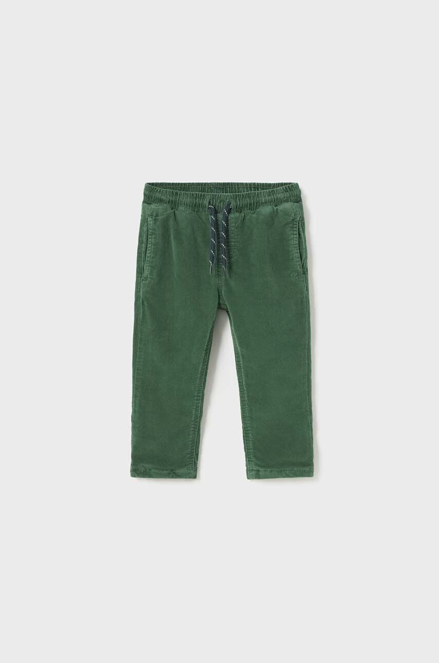 Mayoral pantaloni bebe culoarea verde neted - Pled.ro