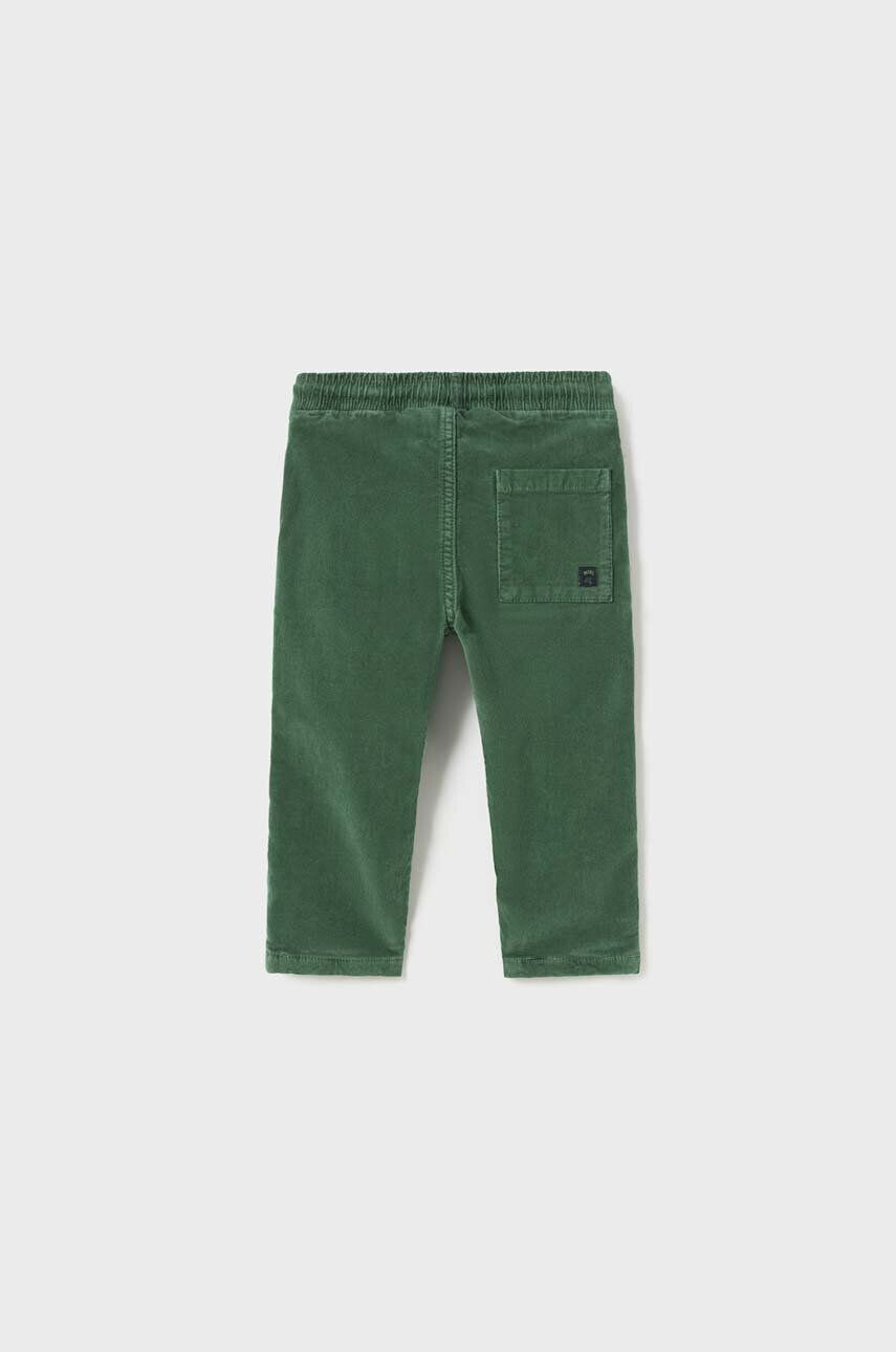 Mayoral pantaloni bebe culoarea verde neted - Pled.ro