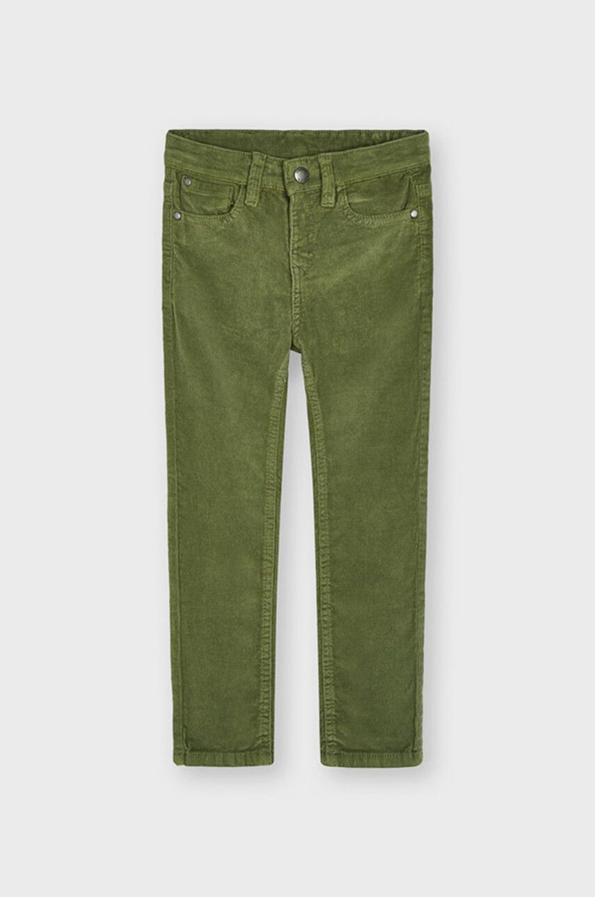 Mayoral Pantaloni copii culoarea verde material neted - Pled.ro