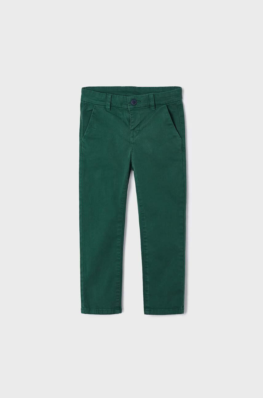 Mayoral pantaloni copii culoarea verde neted - Pled.ro