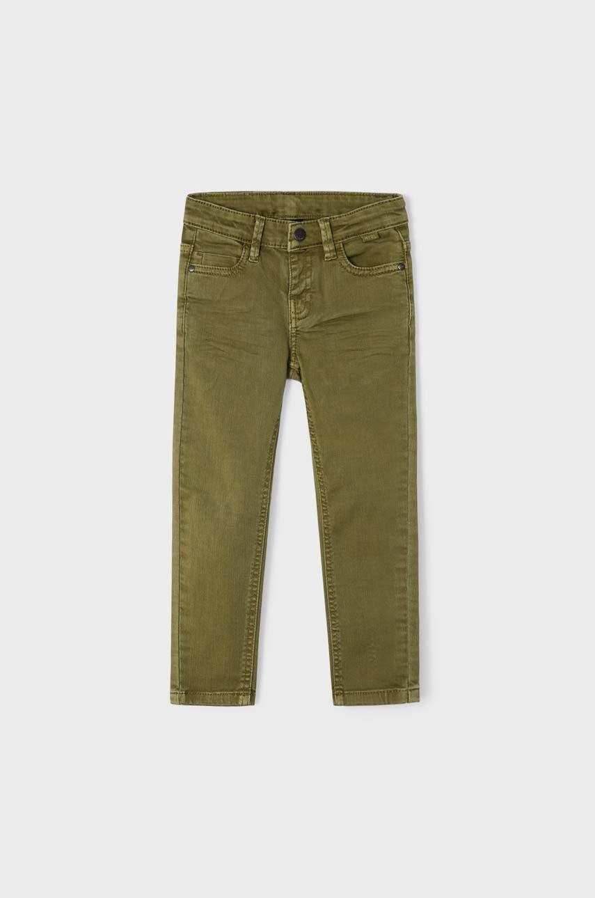 Mayoral pantaloni copii culoarea verde neted - Pled.ro